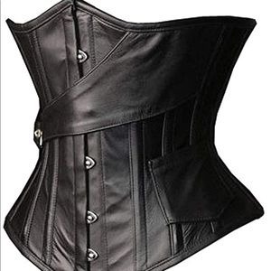 Black Leather Corset